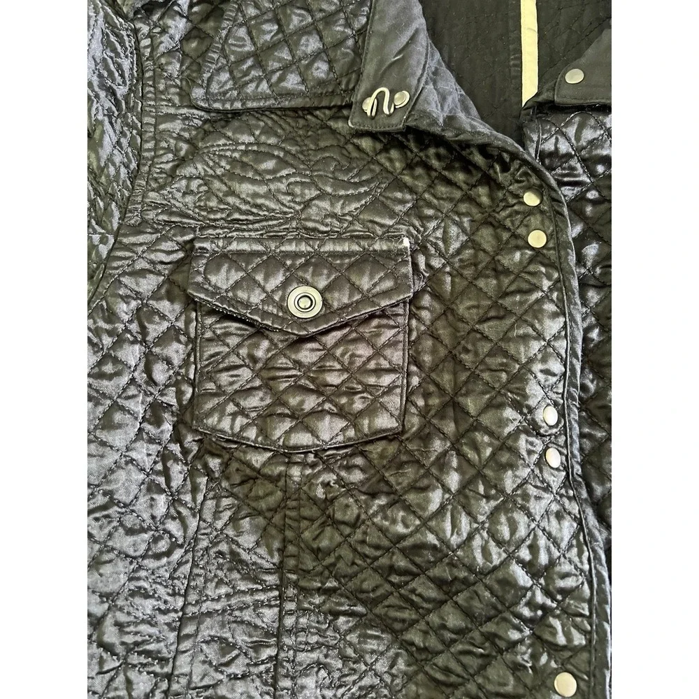 I.E. Relaxed Black Quilted Women’s Blazer Jacket - Picture 8 of 12